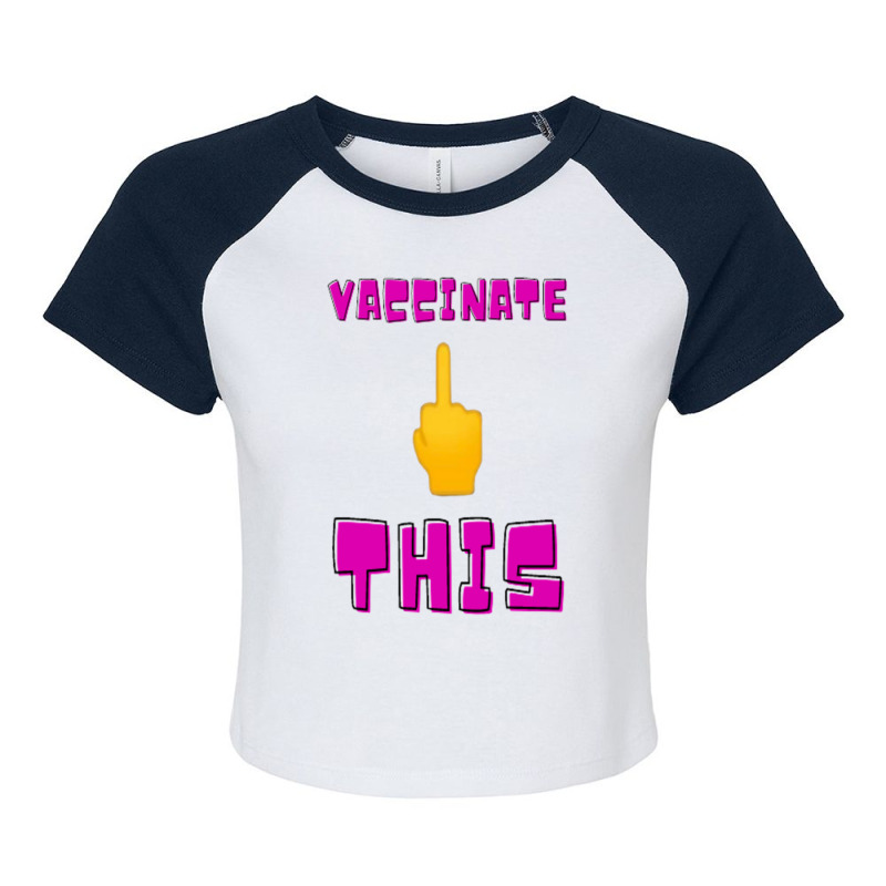 Vaccinate This Middle Finger 1 Raglan Crop Top by RubenGarcia | Artistshot