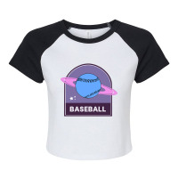 Baseball Planet Raglan Crop Top | Artistshot