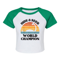 Loch Ness Monster Hide And Seek World Champion Nessie Raglan Crop Top | Artistshot