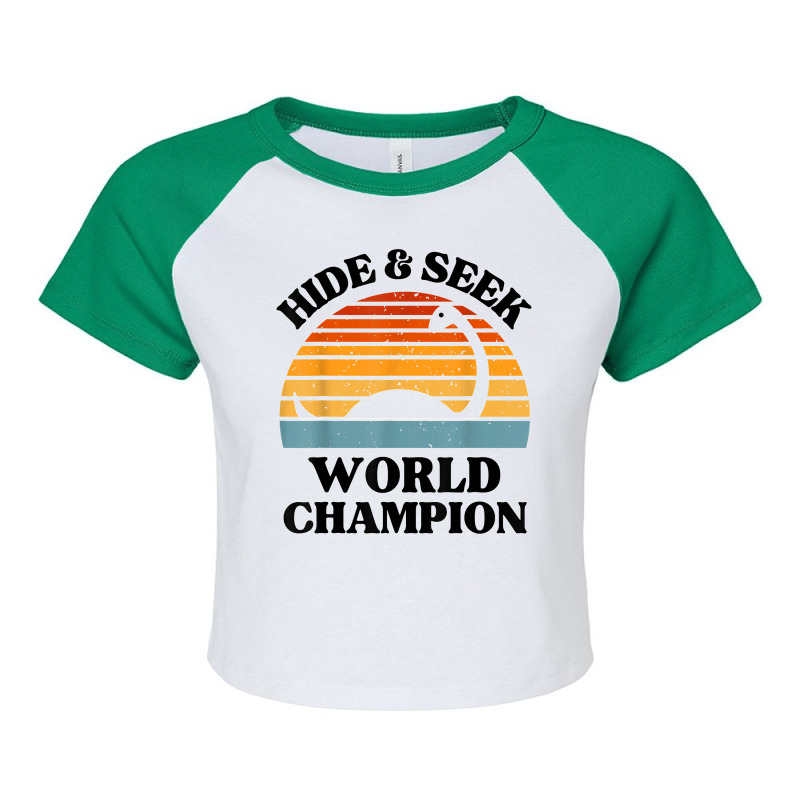 Loch Ness Monster Hide And Seek World Champion Nessie Raglan Crop Top by TROYHADLEYTRAVIS | Artistshot