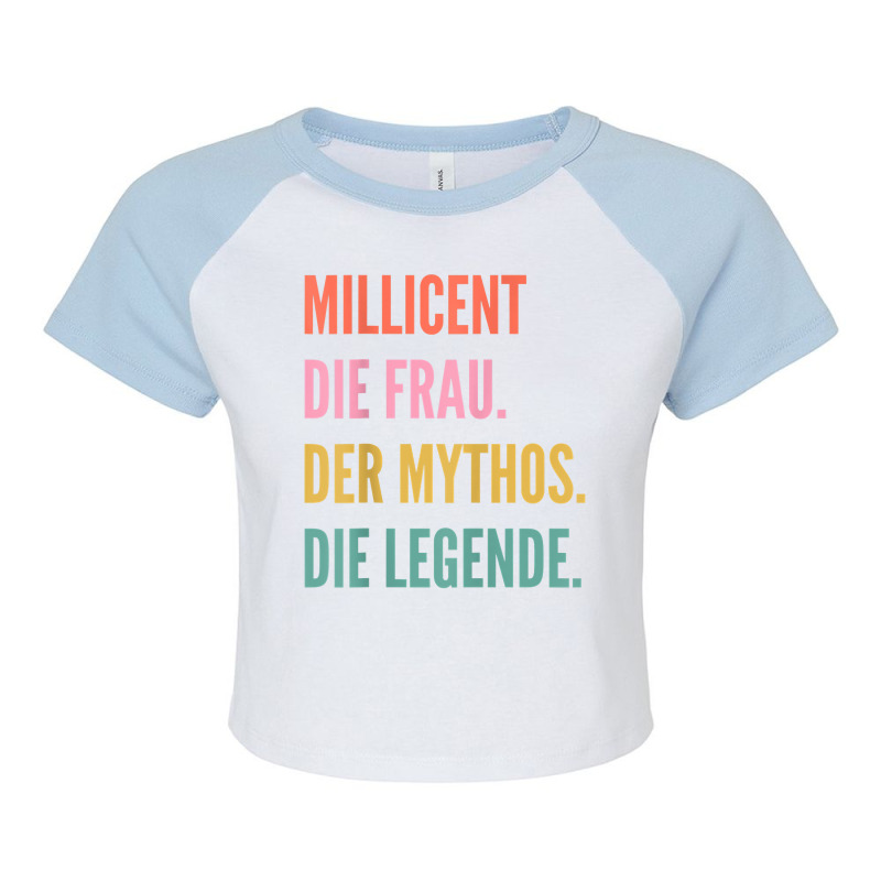 Funny German First Name Design   Millicent T Shirt Raglan Crop Top by toraprqwfg | Artistshot