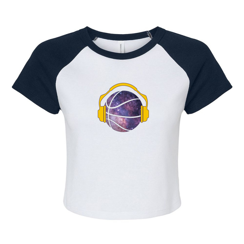 Basketball Milky Way Raglan Crop Top by ardylanda | Artistshot