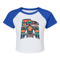 Alaska, Raven Haida Tribal Art, Native American Totem Premium T Shirt Raglan Crop Top | Artistshot