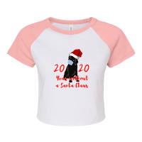 Pandemic Christmas 2020 Santa Dog Minimalist Shirts Raglan Crop Top | Artistshot