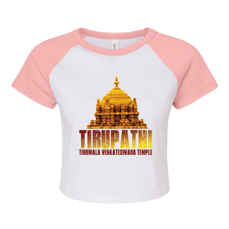 Tirupathi Tirumala Temple Raglan Crop Top by QUANVY | Artistshot