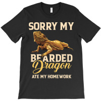 Bearded Dragon Cute Lizard Beardie Ate My Homework T-shirt | Artistshot