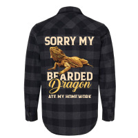 Bearded Dragon Cute Lizard Beardie Ate My Homework Flannel Shirt | Artistshot