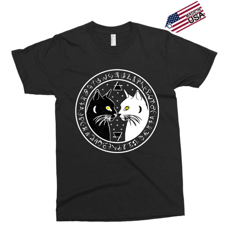 Black Cat Witch Wicca Crescent Moon Norse Rune Pag Exclusive T-shirt | Artistshot