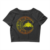 Artsy Luna Stargazer Occult Astrology Moth Crescen Crop Top | Artistshot