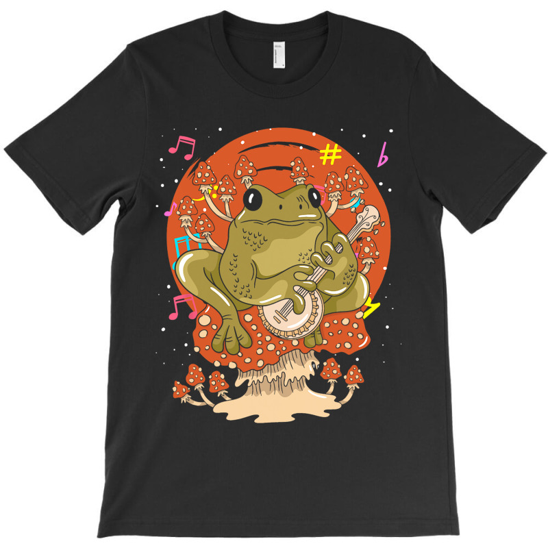 Animal Mushroom Frog Banjo Player Bluegrass Folk M T-shirt | Artistshot