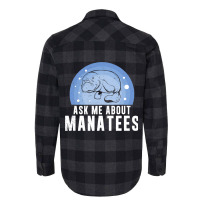 Ask Me About Funny Manatees Chunky Mermaid For Man Flannel Shirt | Artistshot