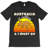 Australia Is Calling Kangaroo Backpacker Travel T-shirt | Artistshot