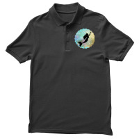 Black Mermaid Silhouette On Rainbow Scales Men's Polo Shirt | Artistshot