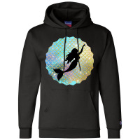 Black Mermaid Silhouette On Rainbow Scales Champion Hoodie | Artistshot