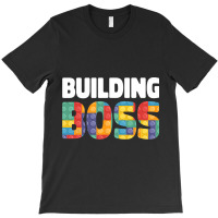 Building Boss Brick Builder Kids Block Building T-shirt | Artistshot