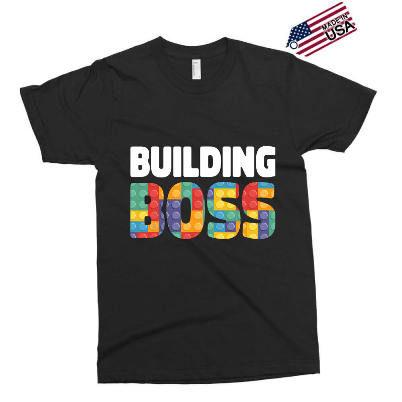 Building Boss Brick Builder Kids Block Building Exclusive T-shirt | Artistshot