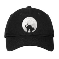 Black Spooky Cat Full Moon Halloween Costume Pajam Adjustable Cap | Artistshot