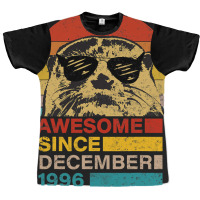 Awesome Since December 1996 Otter 25 Year Old Birt Graphic T-shirt | Artistshot