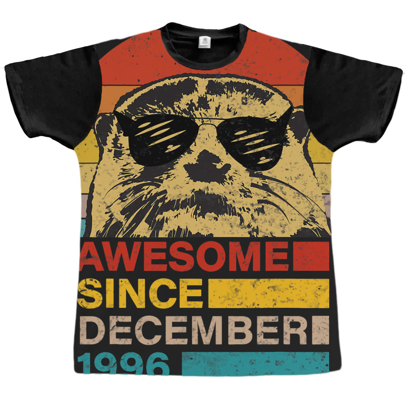 Awesome Since December 1996 Otter 25 Year Old Birt Graphic T-shirt | Artistshot