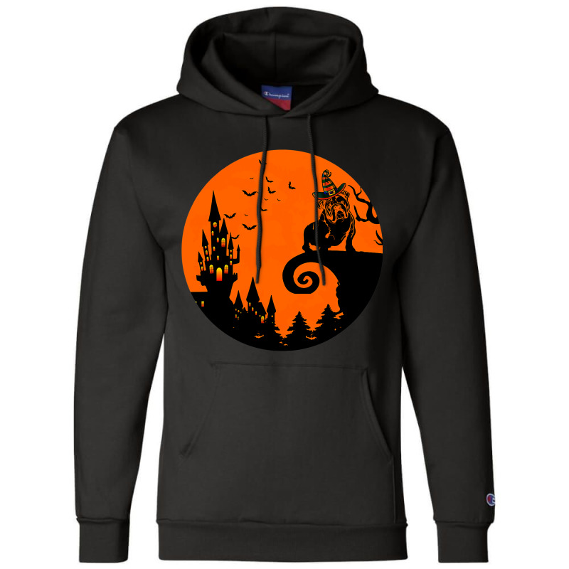 Bulldog Moon Halloween Costume Scary For Adults Do Champion Hoodie | Artistshot