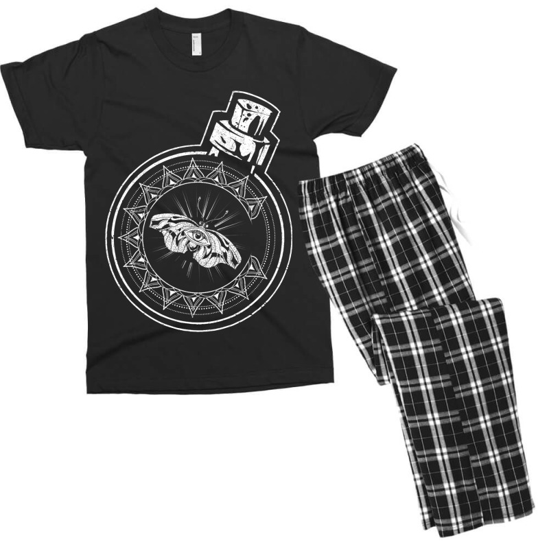 Celestial Body Wicca Pagan Occult Witch Moth Cresc Men's T-shirt Pajama Set | Artistshot