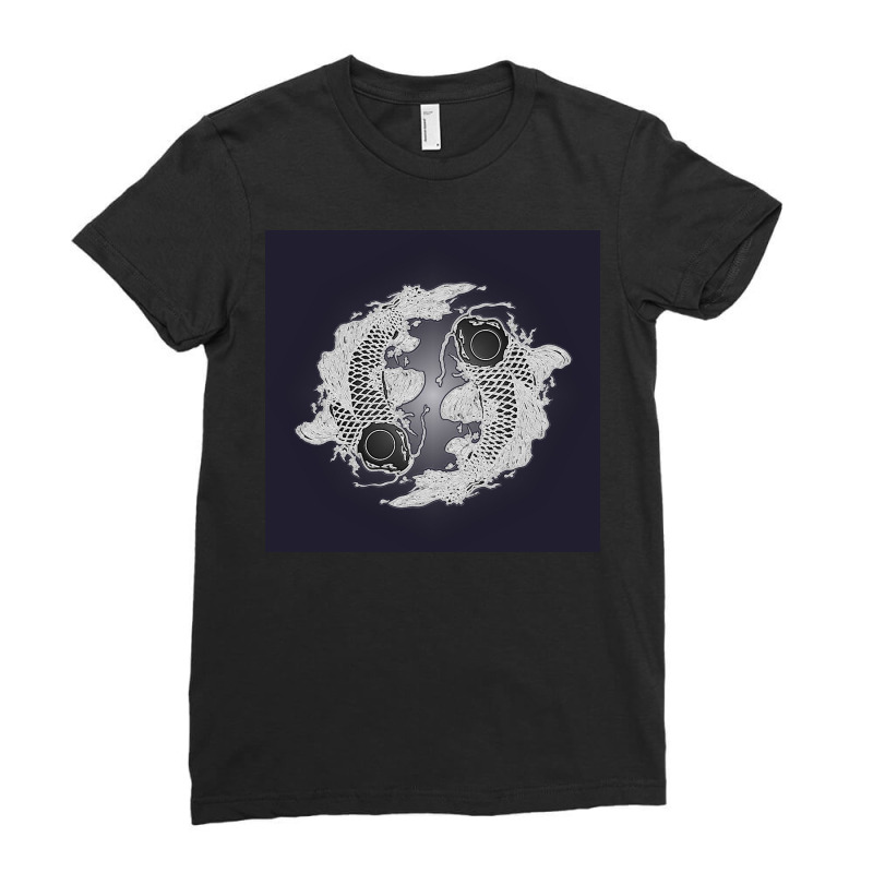 Animals Koi Fish Ladies Fitted T-Shirt by DYNNN | Artistshot