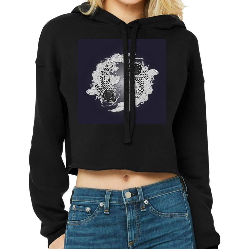 Animals Koi Fish Cropped Hoodie by DYNNN | Artistshot