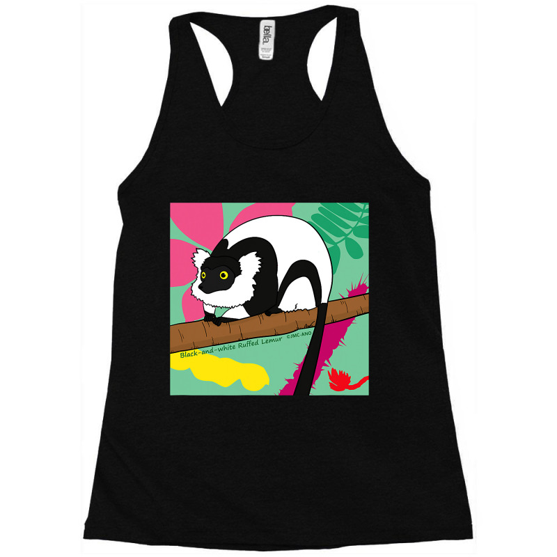 Blackandwhite Ruffed Lemur Racerback Tank by Enjoyby | Artistshot