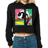 Blackandwhite Ruffed Lemur Cropped Hoodie | Artistshot