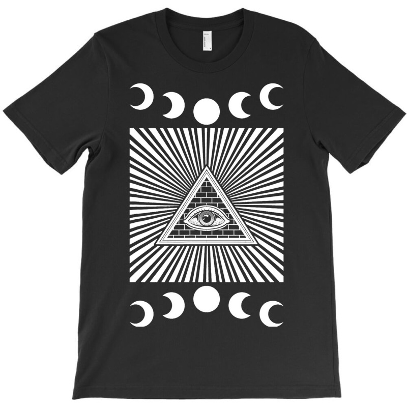 Blackcraft All Seeing Eye Pyramid Moon Phases Wicc T-shirt | Artistshot