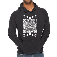 Blackcraft All Seeing Eye Pyramid Moon Phases Wicc Vintage Hoodie | Artistshot