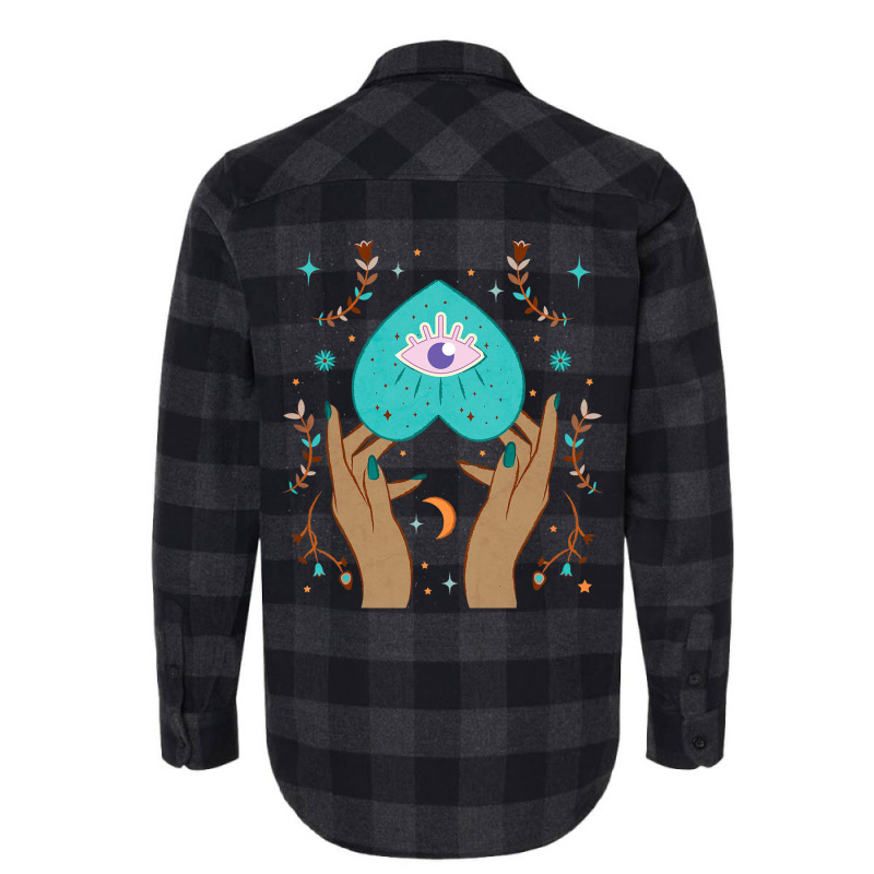 Celestial Boho Cottagecore Aesthetic Moon Evil Eye Flannel Shirt | Artistshot