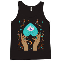 Celestial Boho Cottagecore Aesthetic Moon Evil Eye Tank Top | Artistshot