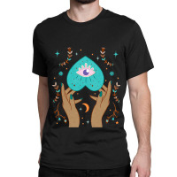 Celestial Boho Cottagecore Aesthetic Moon Evil Eye Classic T-shirt | Artistshot