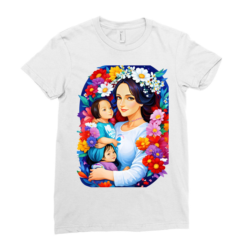 Happy Mother's Day To The Most Wonderful Moms Ladies Fitted T-Shirt by jayajaya | Artistshot