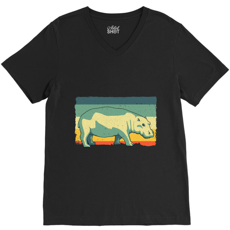 Funny Hippopotamus Design For Men Women Kids Hippo V-neck Tee | Artistshot