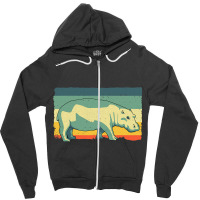 Funny Hippopotamus Design For Men Women Kids Hippo Zipper Hoodie | Artistshot