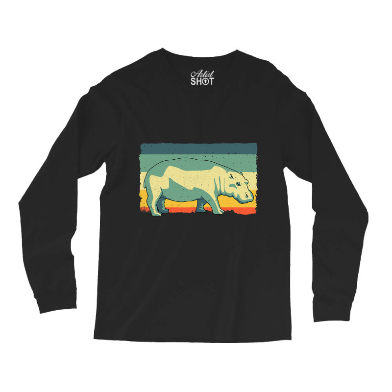 Funny Hippopotamus Design For Men Women Kids Hippo Long Sleeve Shirts | Artistshot