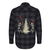 Funny Skeleton Santa Hat Christmas Dancing Under T Flannel Shirt | Artistshot