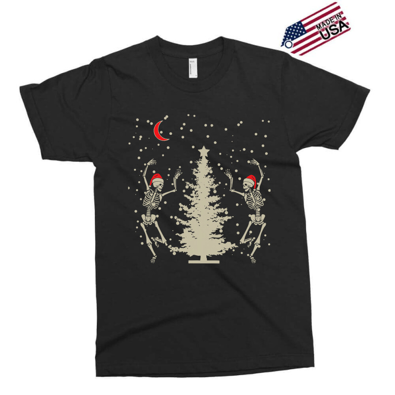 Funny Skeleton Santa Hat Christmas Dancing Under T Exclusive T-shirt | Artistshot