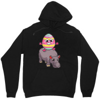 Easter Egg Riding Hippo Easter Day Cute Hippopotam Unisex Hoodie | Artistshot