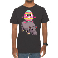 Easter Egg Riding Hippo Easter Day Cute Hippopotam Vintage T-shirt | Artistshot