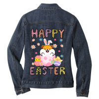 Easter Kawaii Bunny Guinea Pig Cute Spring Egg Hun Ladies Denim Jacket | Artistshot