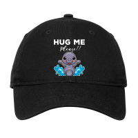 Funny Manatee Hug Me Is Here Joke For Couples Mari Adjustable Cap | Artistshot