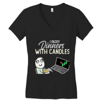 Funny Stock Trading Team Prefer Romantic Candlesti Women's V-neck T-shirt | Artistshot