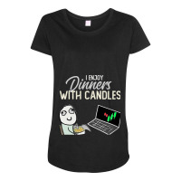 Funny Stock Trading Team Prefer Romantic Candlesti Maternity Scoop Neck T-shirt | Artistshot