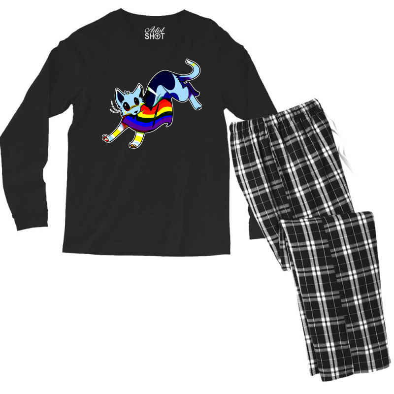 Cat Colorful Men's Long Sleeve Pajama Set by DYNNN | Artistshot