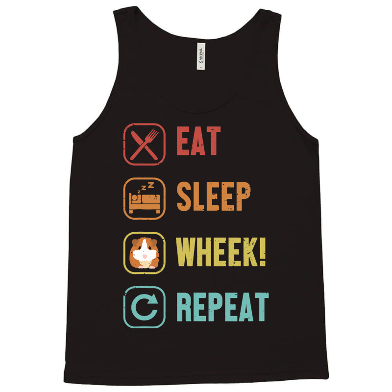 Eat Sleep Wheek Repeat Cavy Caviidae Long Hair Gui Tank Top | Artistshot