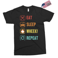 Eat Sleep Wheek Repeat Cavy Caviidae Long Hair Gui Exclusive T-shirt | Artistshot