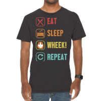 Eat Sleep Wheek Repeat Cavy Caviidae Long Hair Gui Vintage T-shirt | Artistshot